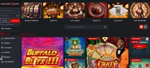 Illustration til Spil hos Knightslots - slots, bordspil og spiludvalg